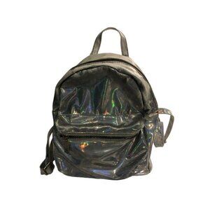 Clear Transparent Iridescent Holographic Travel Metallic PVC Bag - Womens